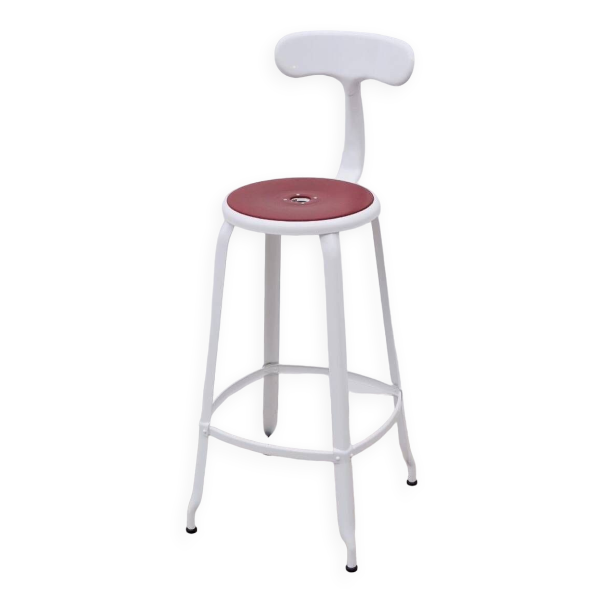 NICOLLE high chair in metal and leather