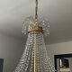 Bronze hot air balloon chandelier and crystal tassels