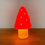 Postmodern plastic mushroom table lamp by Heico.