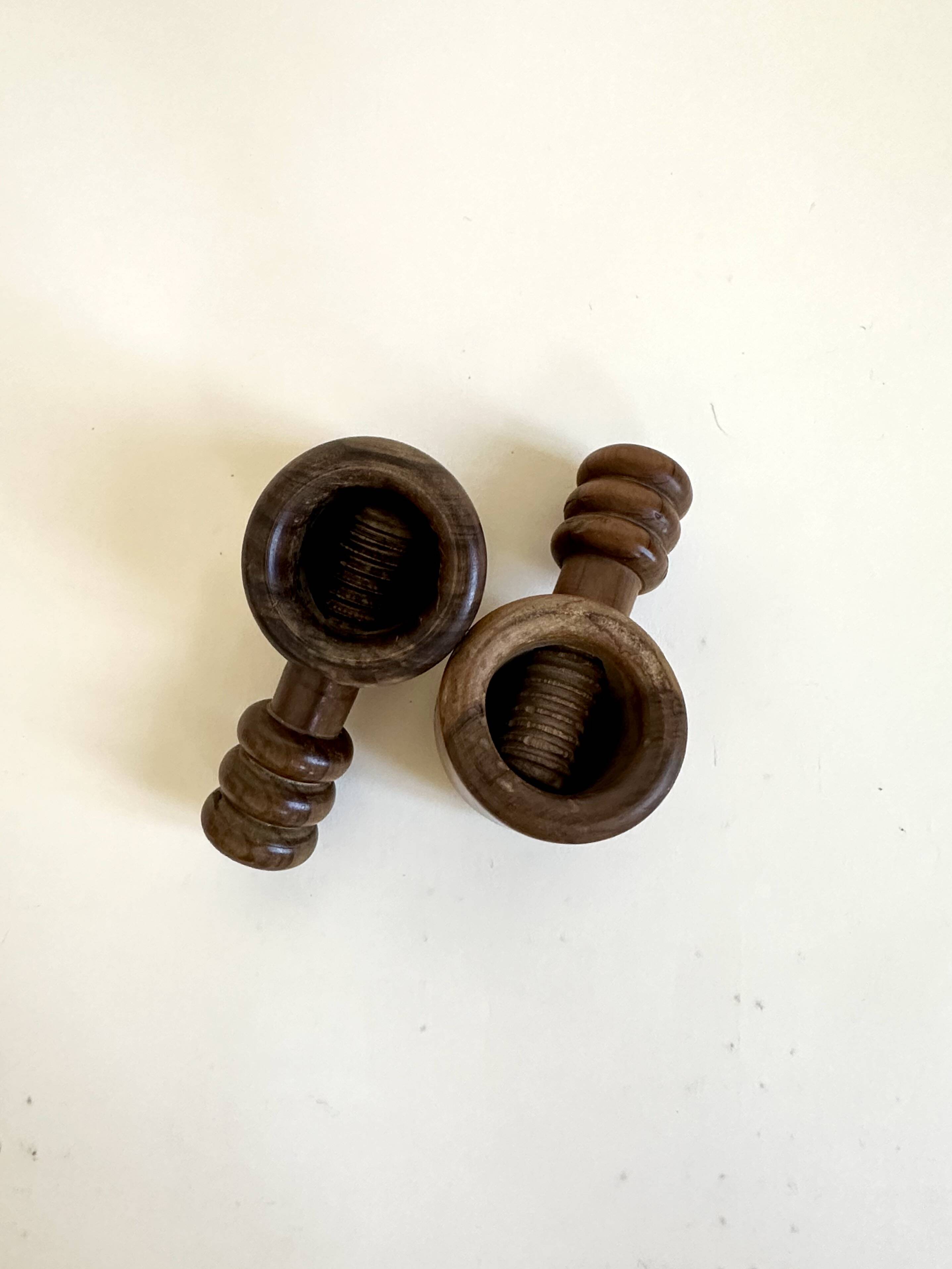 Pair of wooden nutcrackers