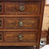 Louis XVI period chest of drawers in walnut, oak and fir, 18th century