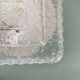 Square wall light ceiling light transparent glass gold 1970 1980 seventies