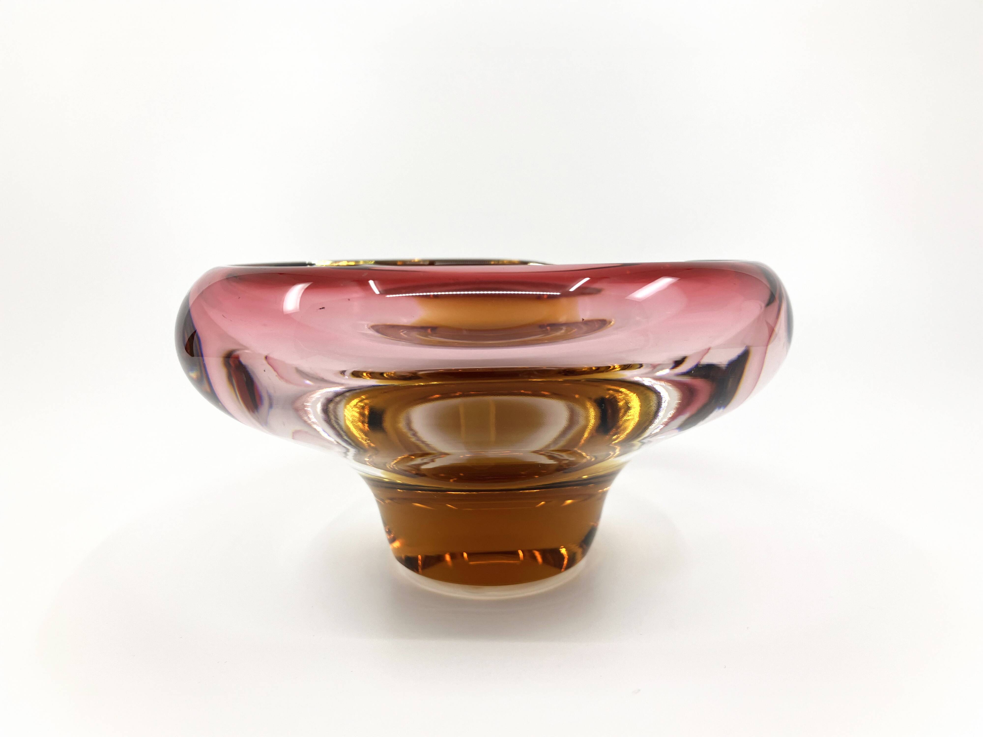 Blown glass ashtray • Czechoslovakia • Circa 1960