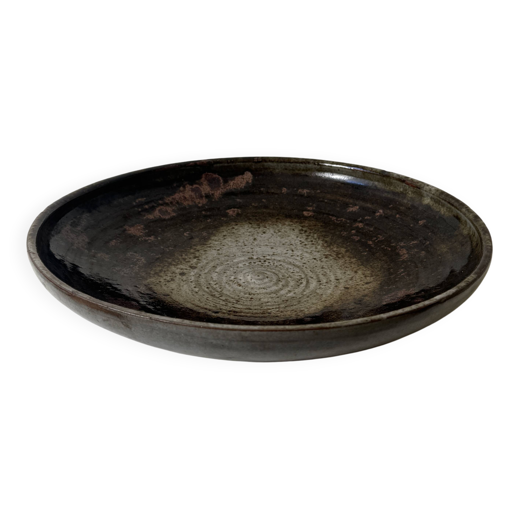 Large stoneware salad bowl from Loir by Chantal & Thierry Robert 1970