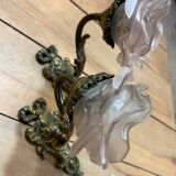 Pair of Art Nouveau wall sconces in bronze