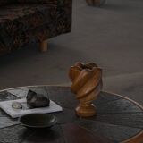 Danish coffee table from the mid-20th century, wooden frame and ceramic tiled top.