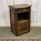 1950s Art Deco oak bedside table