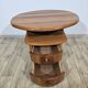 Solid teak TV table with swivel top, Silkeborg, Denmark, 1960s/1970s.
