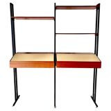 Midcentury Italian Modular Bookshelf with Unusual Drawers, Italy
