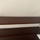 String wall shelf in wood and brass, 1960