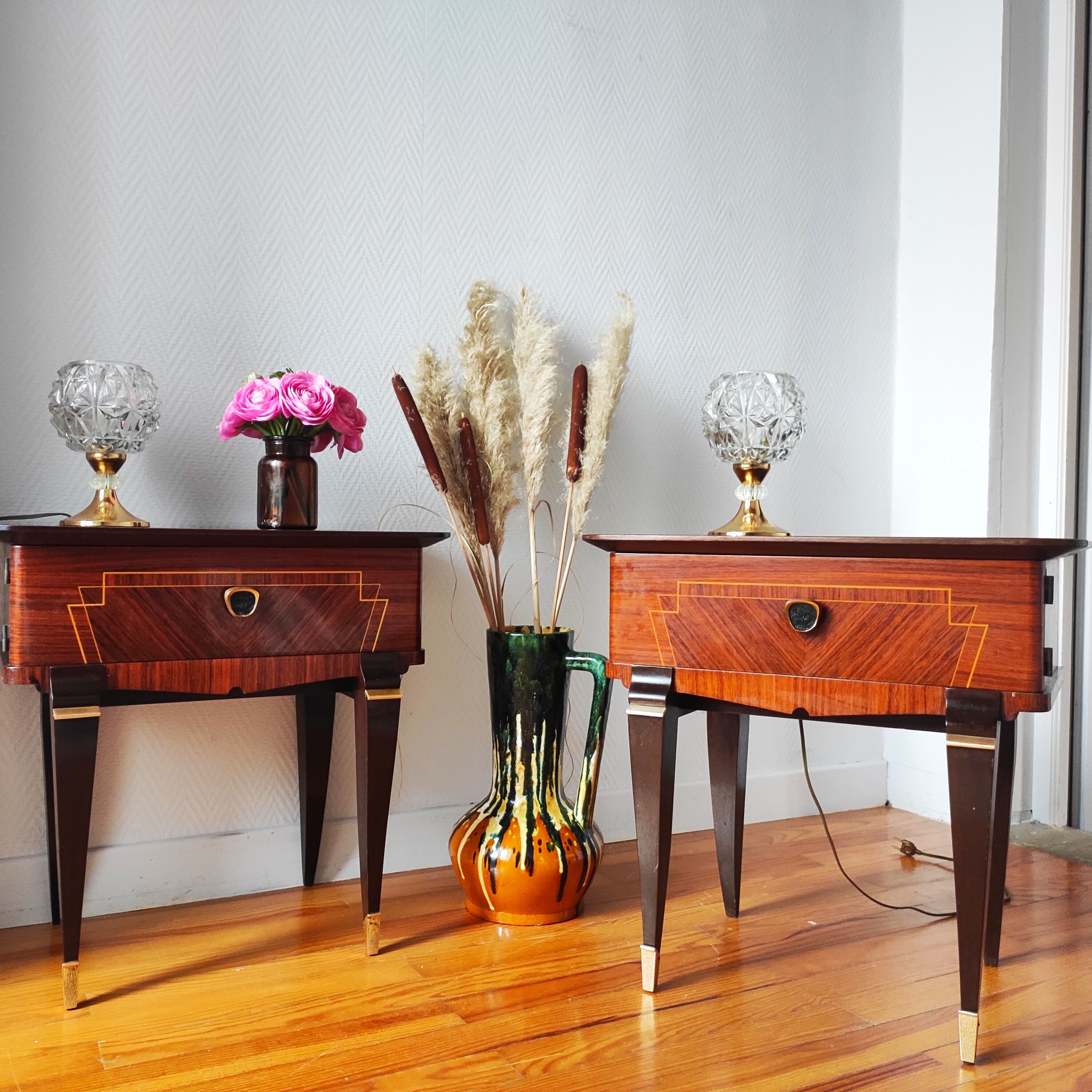 Pair of vintage bedside tables