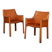 Pair of CAB 413 armchairs by Mario Bellini for Cassina, 1970