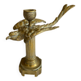 Bronze bird candle holder