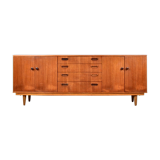 Midcentury tigerwood sideboard / long john. vintage modern / danish / retro / scandinavian style.