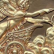 Empire-style fireplace decoration.