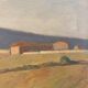 Tableau ancien, paysage Monts du Lyonnais daté 1948 et signé