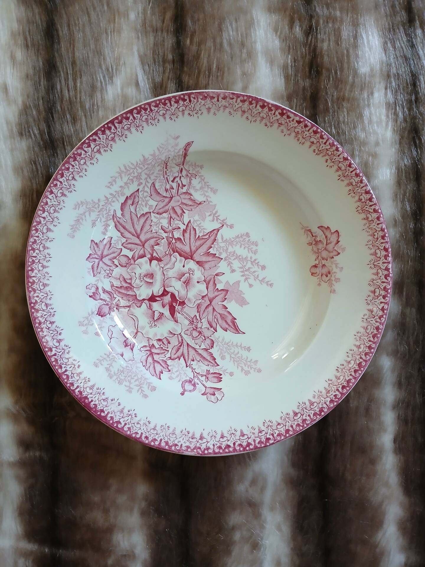 9 assiettes creuses anciennes dépareillées 