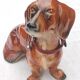 Large dachshund in German porcelain Cortendorf