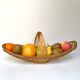 Braided bamboo fruit basket