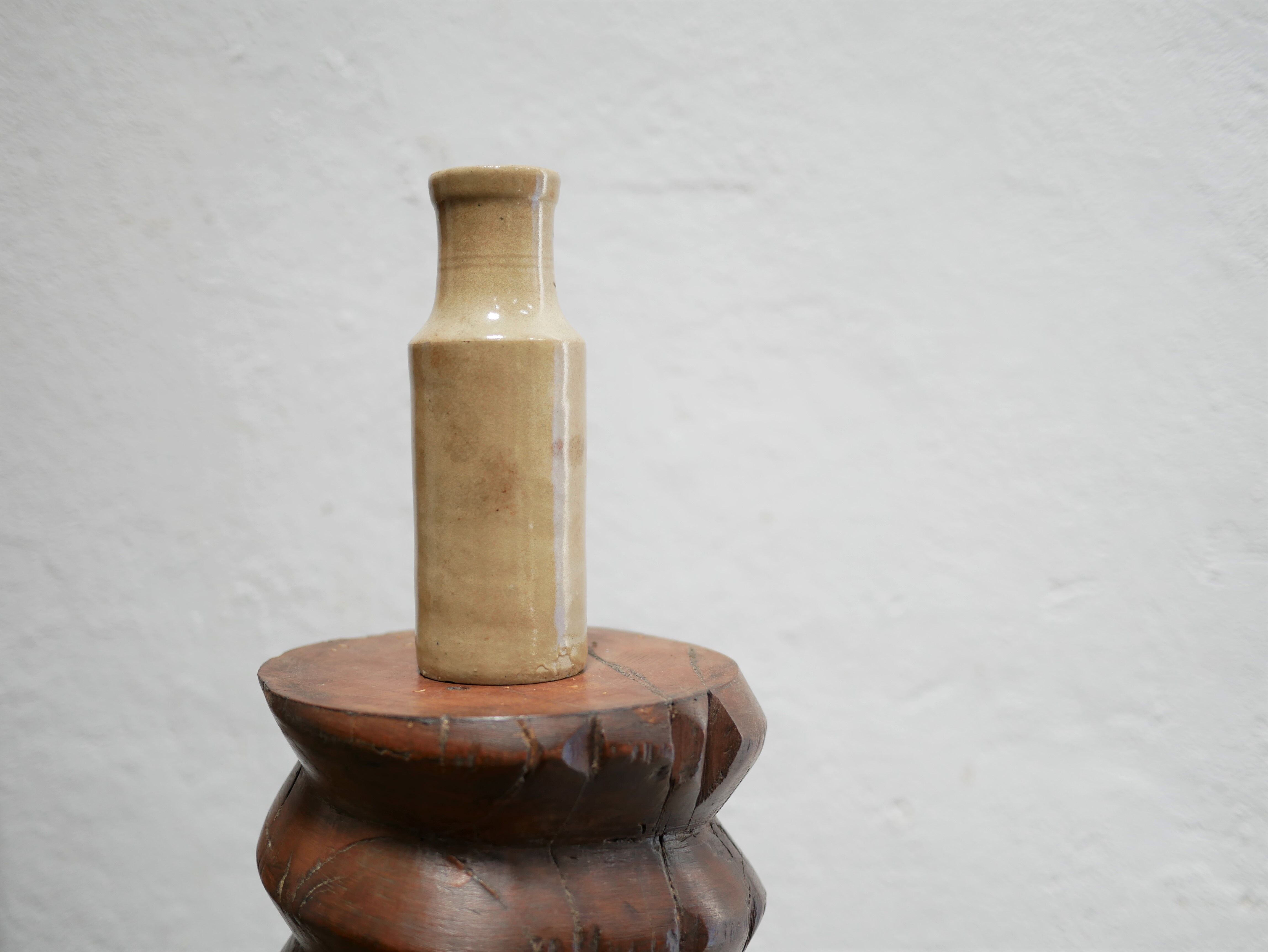 Vintage beige sandstone vase