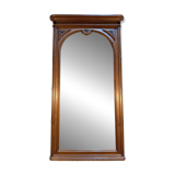Large walnut mirror from the Art Deco period.