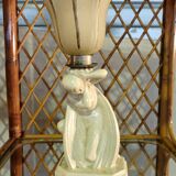 Lampe Céramique Art Déco 1930 Signé Fontinelle