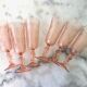 6 glasses vintage champagne flutes