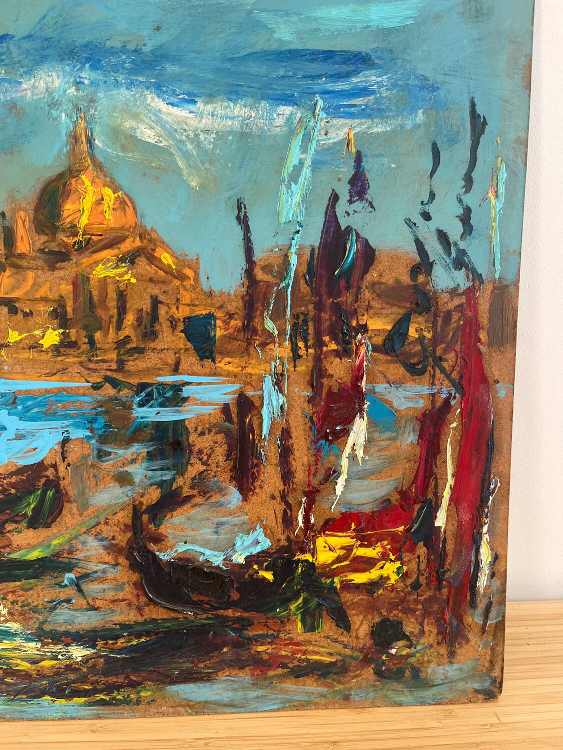 Venice, knife technique on panel