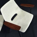 Pair of bridge armchairs, barrel model by Pierre Guariche, Steiner edition 1954