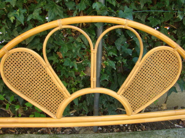 Former braided rattan wicker headboard