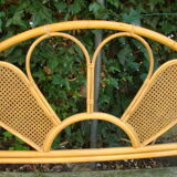 Former braided rattan wicker headboard