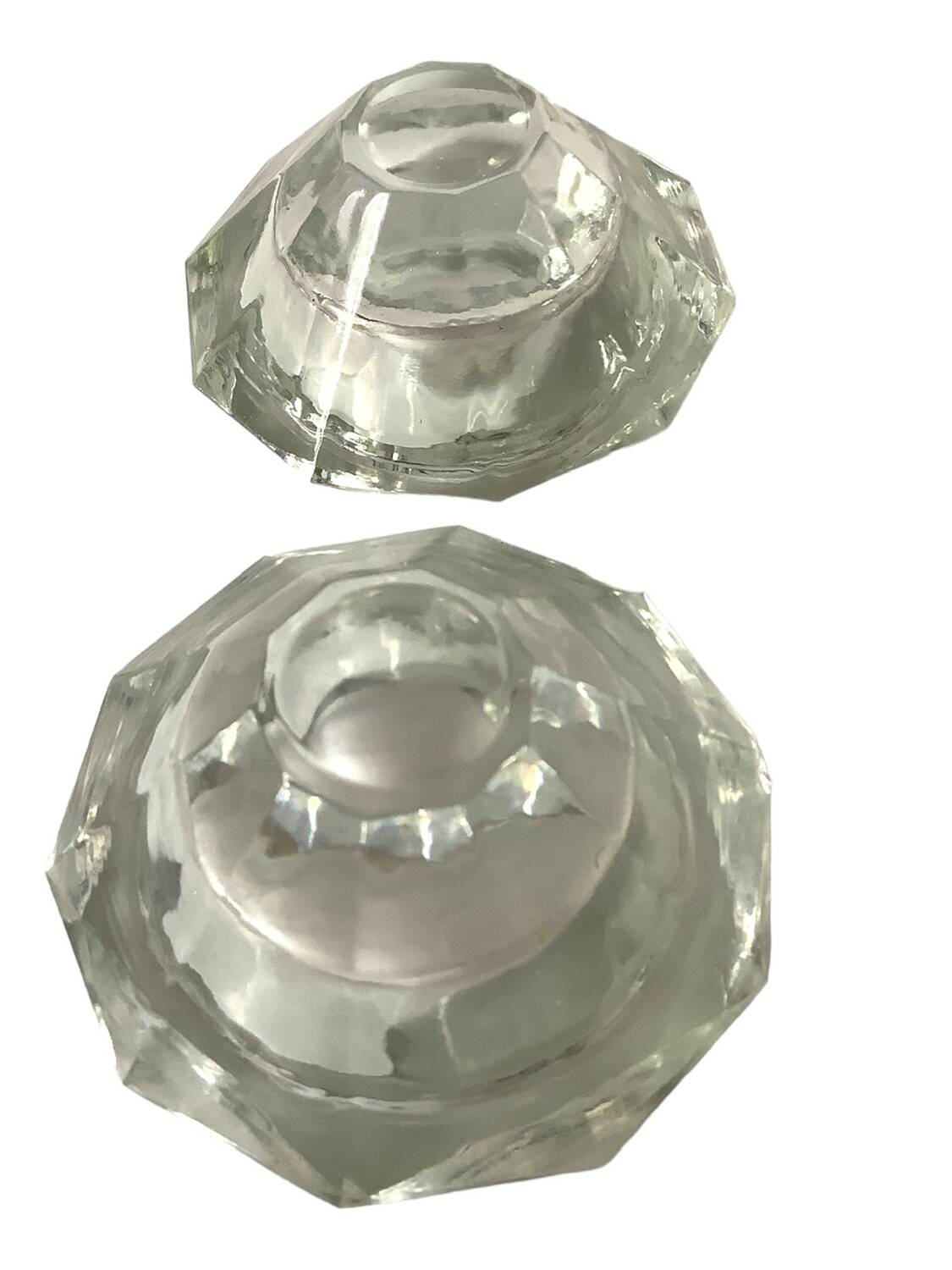 Crystal salt and pepper shakers