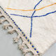 Moroccan Berber beni ouarain ecru rug with colored lines 145x98cm