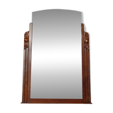 Art Deco mirror in walnut frame 126/88cm