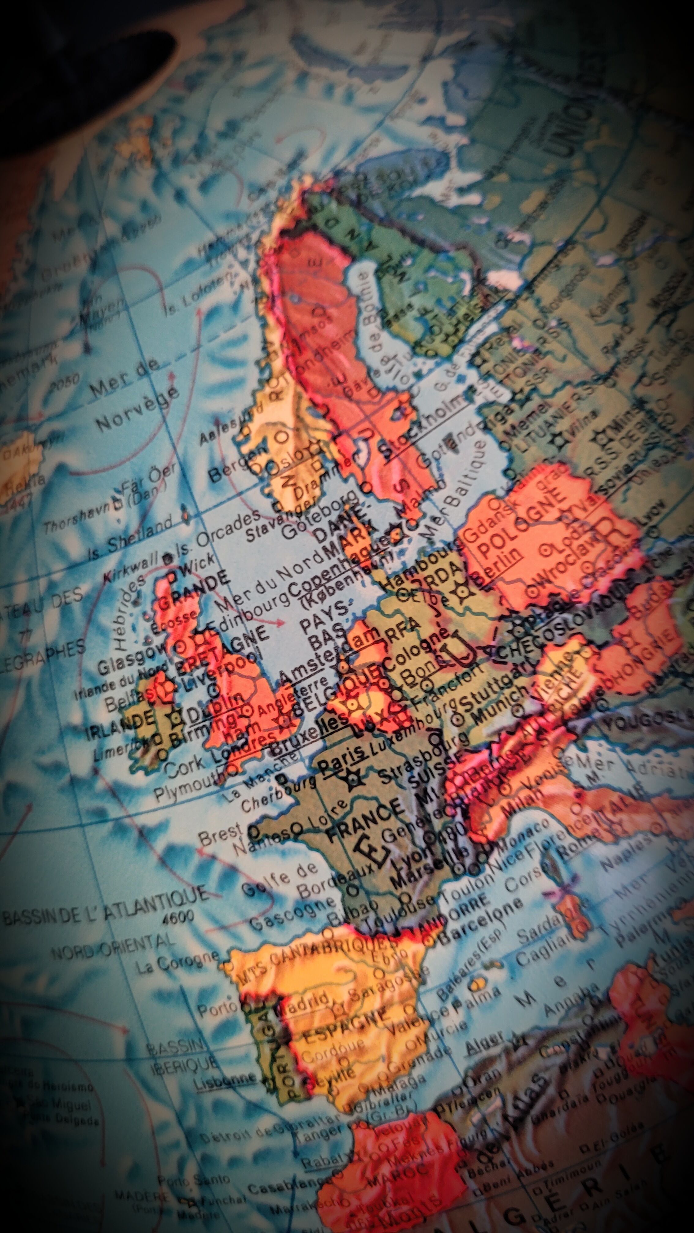 World map terrestrial 1983