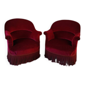 Pair of toadstool armchairs, 1950s