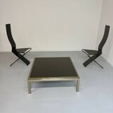 Large Jansen style marble and brass coffee table, , 1970s vintage