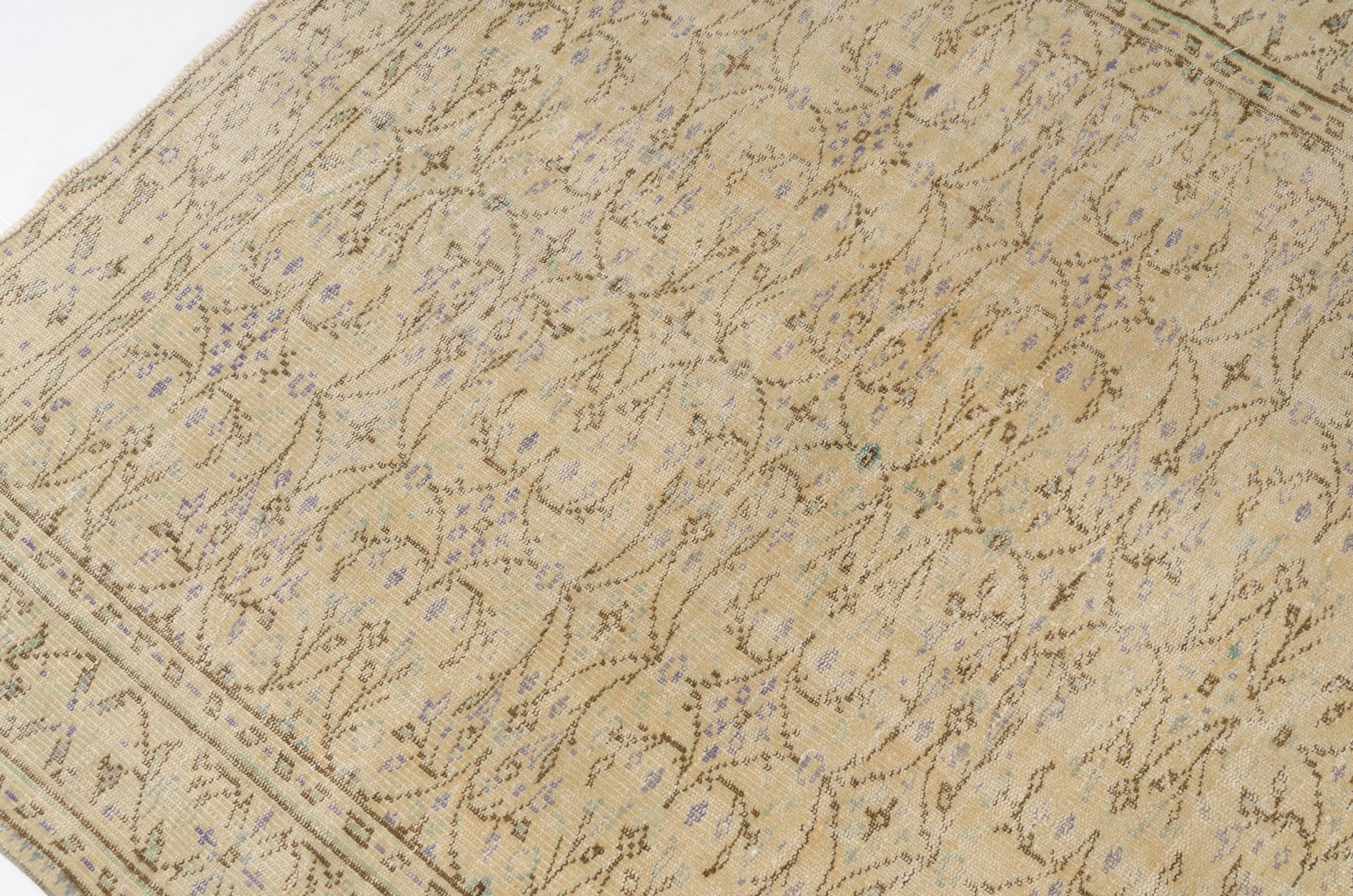 Handknotted Floral Oushak Rug