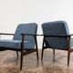 Pair of Mid-Century Blue Armchairs GFM 300-192, 1960's