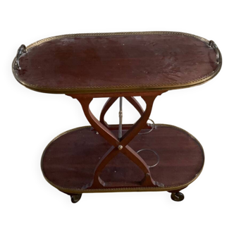 Vintage wooden serving trolley