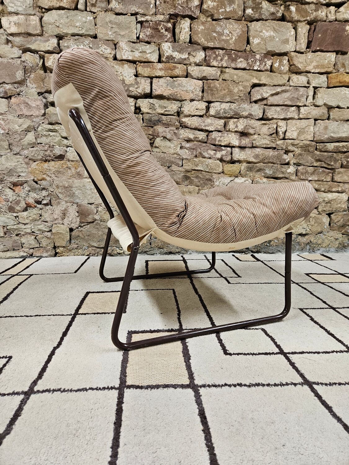 Vintage tubular armchair 1970s