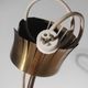 Wiktor Berndt Mid-Century Crystal And Brass Ceiling Light, For Flygsfors, Sweden