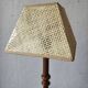 Pair of tall turned wooden lamps
