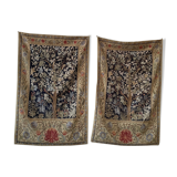 Pair of tapestries style greenery of Aubusson, twentieth century