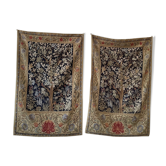 Pair of tapestries style greenery of Aubusson, twentieth century