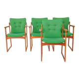 4 armchairs Vamdrup vintage 1960s teak