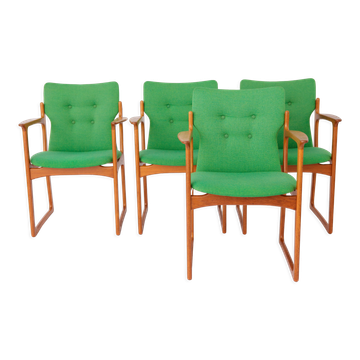 4 armchairs Vamdrup vintage 1960s teak