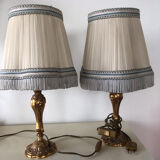 Paire de lampes de chevet bronze veritable