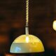 Suspension space-age in glass holophane and lacquered metal from the 1970s.