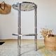 Marble and chrome side table, Italy 1970s